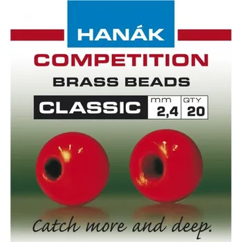 Hanák Competition Hanák Klasické Mosazné Hlavičky Fluo Červené Průměr: 4,7mm