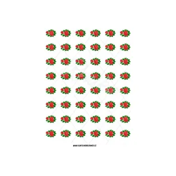 Jedlá dekorace na dort RŮŽE s101