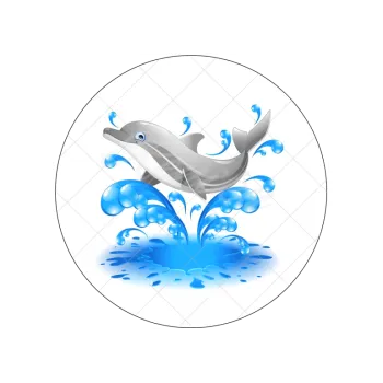 Jedlá dekorace na dort DELFÍN kreslený, VARIANTA Jedlý papír 263