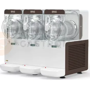 Barová židle Potrojný dávkovač na studené nápoje, krémy, granity, sorbety, 3x 2,8 l, 550x440x490 mm | BRAS, B-CUBE