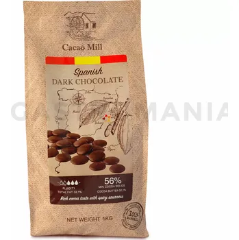Čokoláda Španělská hořká čokoláda 56 %, 1 kg balení, dropsy | NATRA CACAO, Dark