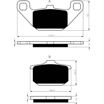 Brzda pro motocykl Přední brzdové destičky Goldfren Kawasaki VN 1500 SE/Vulcan 1988-1995 směs S3
