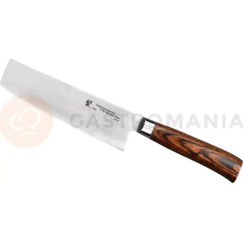 Nůž Nakiri, 18 cm | TAMAHAGANE, SAN Brown