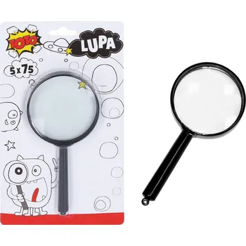 Lupa plast/sklo 15cm na kartě 11,5x22cm