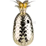 Nerezová nádoba na koktejl s víkem 0,5 l, zlatá | APS, Pineapple