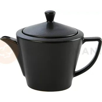 Džbánek na čaj z porcelánu, 0,5 l, černý | PORLAND, Seasons Coal
