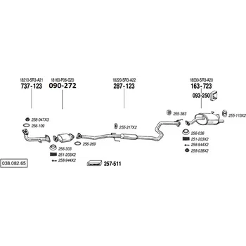 Výfuková trubka výfuková trubka přední Bosal 737-123