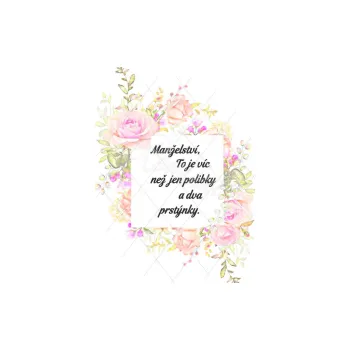 Jedlá dekorace na dort SVATEBNÍ VERŠ, VARIANTA Jedlý papír 977