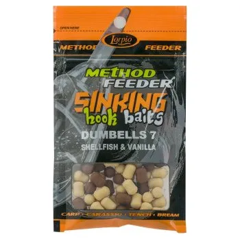 Boilies Hook Baits Dumbells 7mm LORPIO - SHELLFISH A VANILLA
