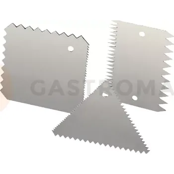 Výrobník cukrové vaty Sada 3 nerezových stěrek - 10 x10 cm - INOX3 | MARTELLATO, Steel Scrapers