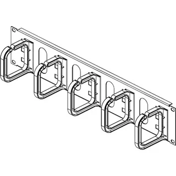 Serverovna CONTEG DP-VP-P7 19" vyvazovací panel 2U oka 80 × 80 mm, černý