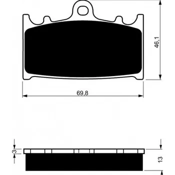 Brzda pro motocykl Zadní brzdové destičky Goldfren Suzuki VL 1500 C Intruder 2002-2003 směs S3