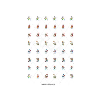 Jedlá dekorace na dort SNĚHULÁČCI s165