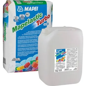 Průmyslové lepidlo Mapei MAPELASTIC TURBO (A+B) Hydroizolační cementová malta Hmotnost: balení 36 kg