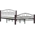 Postel Rám postele kovový 140 x 200 cm černý
