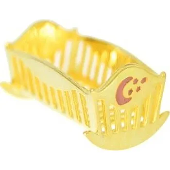 Kolébka pro miminko Pozlacená stříbrná kolébka pro holčičku, peřinka s rytinou Kolébka: bez rytiny