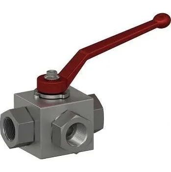 Ventil Parker Třícestný kompaktní kulový kohout KH, 3/2, ocelový, ISO1179-1 - G1