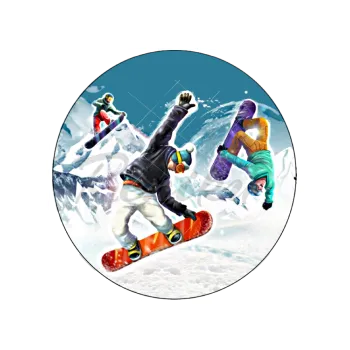 Jedlá dekorace na dort SNOWBOARĎÁCI, VARIANTA Jedlý papír 364