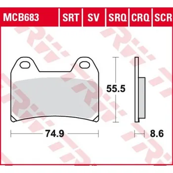 Brzda pro motocykl Přední brzdové destičky TRW / Lucas Ducati ST4 916 1999 - 2003