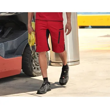 pracovní kraťasy Pracovní kraťasy Šortky Pracovní oděvy e.s.vision velikost 54 červená/černá Strauss Pracovní oblečení