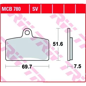 Brzda pro motocykl Přední brzdové destičky TRW / Lucas Derbi GPR 125 2T Racing 2005 - 2008