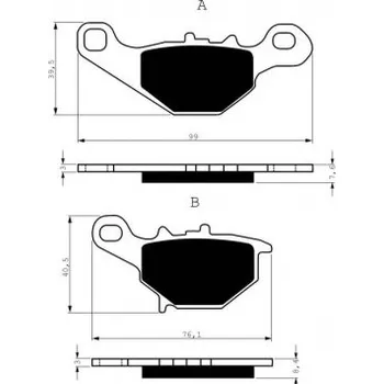 Brzda pro motocykl Přední brzdové destičky Goldfren Kawasaki KMX 125 1999-2002 směs S3