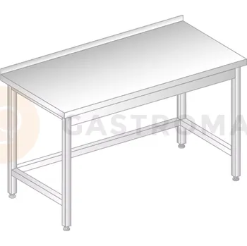 Počítačový stůl Stůl přístěnný z nerezové oceli 1800x600x850 mm | DORA METAL, DM-3101