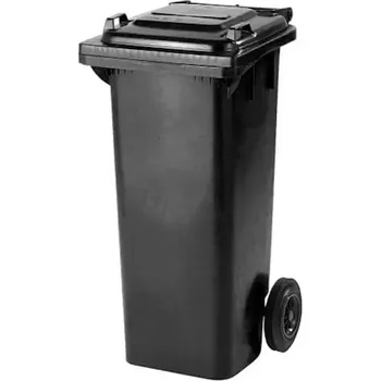 Popelnice Plastová nádoba s kolečky černá, 80 l