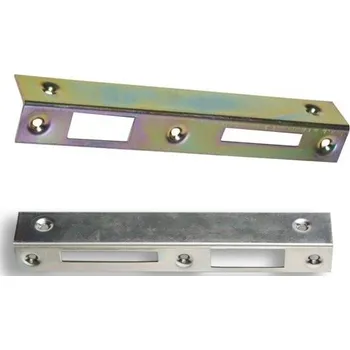Protiplech 1/1 pravý, zapadací plech úhlový - pro zámek s roztečí 72 nebo 90 mm