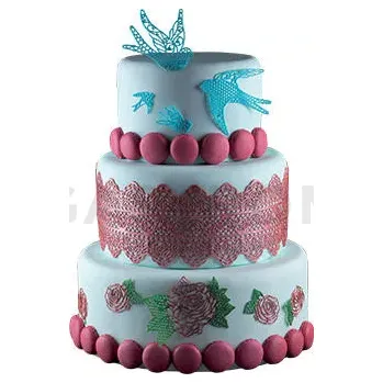 Výroba svíčky Silikonová podložka na krajkové ozdoby a dekorace TRD06 DENTELLE | SILIKOMART, Tricot Decor