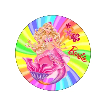 Jedlá dekorace na dort BARBIE a duha, VARIANTA Jedlý papír 1165