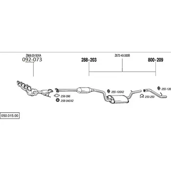 Výfuková trubka výfuková trubka zadní Bosal 800-209