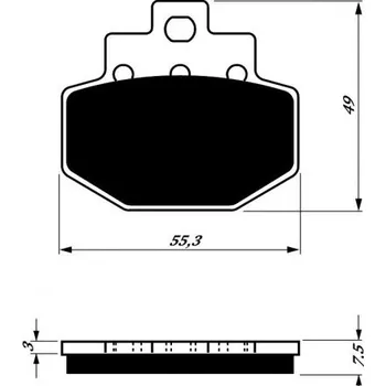 Brzda pro motocykl Zadní brzdové destičky Goldfren Piaggio Super Hexagon 125 2001-2003 směs S3
