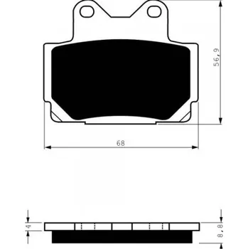 Brzda pro motocykl Zadní brzdové destičky Goldfren Yamaha TDR 250 1988-1994 směs S3