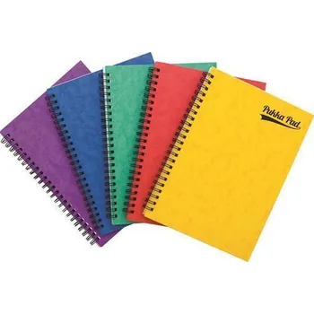 Blok Blok "Pressboard", A5, mix sytých barev, linkovaný, 60 listů, spirálová vazba, PUKKA PAD
