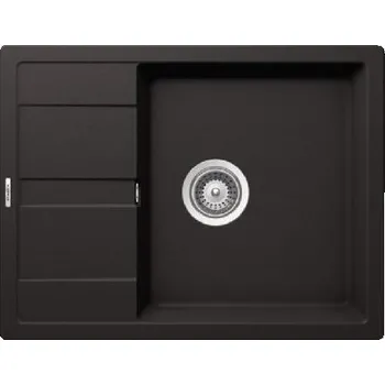 Granitový dřez SCHOCK Manhattan - Granitový dřez, 65x50 cm, s ovládáním odtoku, Nero MAND100UGNE