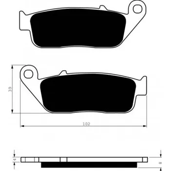 Auto-moto Přední brzdové destičky Goldfren Yamaha WR 125 R 2009-2017 směs S33