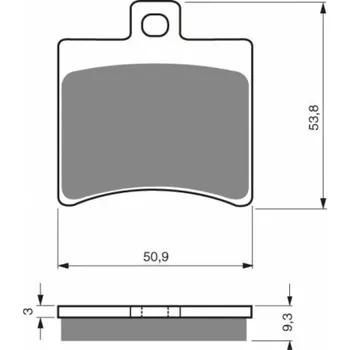 Brzda pro motocykl Zadní brzdové destičky Goldfren Aprilia Sportcity Cube 200 2008-2012 směs AD