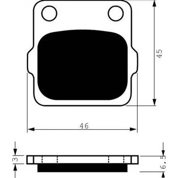 Brzda pro motocykl Zadní brzdové destičky Goldfren Yamaha YZ 250 1989-1989 směs AD