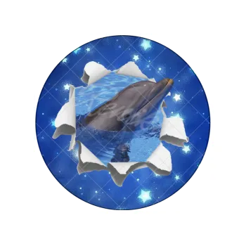 Jedlá dekorace na dort DELFÍN a díra, VARIANTA Jedlý papír 1276