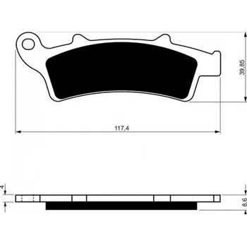 Brzda pro motocykl Přední brzdové destičky Goldfren Peugeot Looxor 125 2003-2006 směs S3