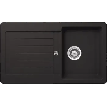Granitový dřez SCHOCK Typos - Granitový dřez, 86x50 cm, s ovládáním odtoku, Onyx TYPD100AGON