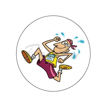 Jedlá dekorace na dort VESELÝ BĚŽEC, VARIANTA Jedlý papír 354