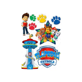 Jedlá dekorace na dort PAW PATROLA věž A4, VARIANTA Jedlý papír 82