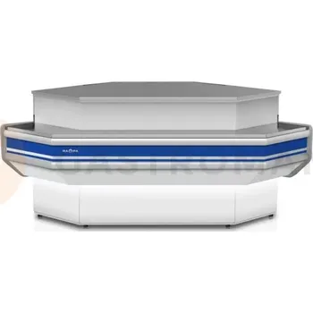 Výdejník vody Pokladní pult nechlazený, rohový, vnější s deskou z šedé laminované desky 1520x1070x910 mm | RAPA, LK-B/NZ