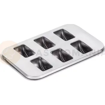 Nádoba na led Krabička bez víčka na 6 makronek, stříbrná 19 x 12,8 cm | ALCAS, 023/6