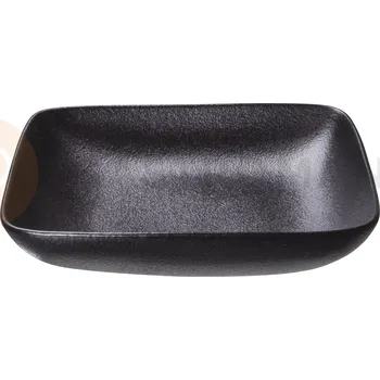 Talíř Hluboký hranatý talíř se zvednutým okrajem, černý 21 x 21 cm | ARIANE, Dazzle