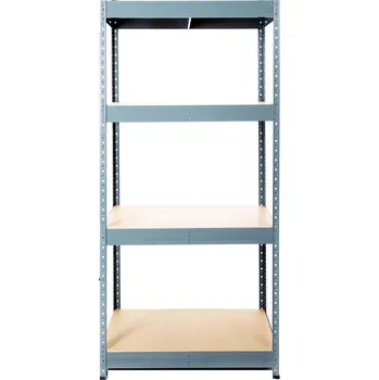 Dílenský regál Regál 4 - policový lakovaný 180x90x45 200Kg/police, Barva - tm.šedá + český výrobek