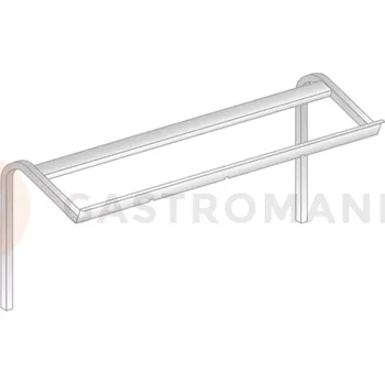 Nástavec na skříň Jednopatrový stojan na koše z nerezové oceli 1300x580x580 mm | DORA METAL, DM-3280