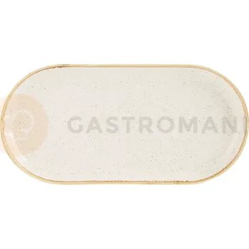 Servírovací talíř z porcelánu oválný, 32x20 cm, krémový | PORLAND, Seasons Sand